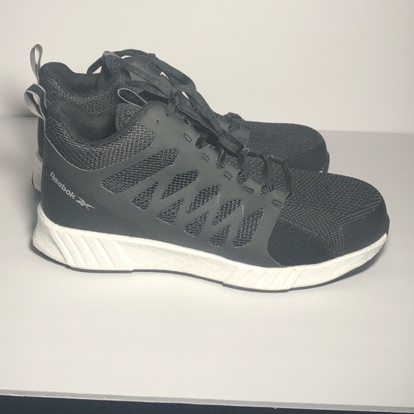 Reebok Fusion Flexweave Safety Composite Toe Work Athletic Sneaker Black 11.5W - Picture 10 of 11